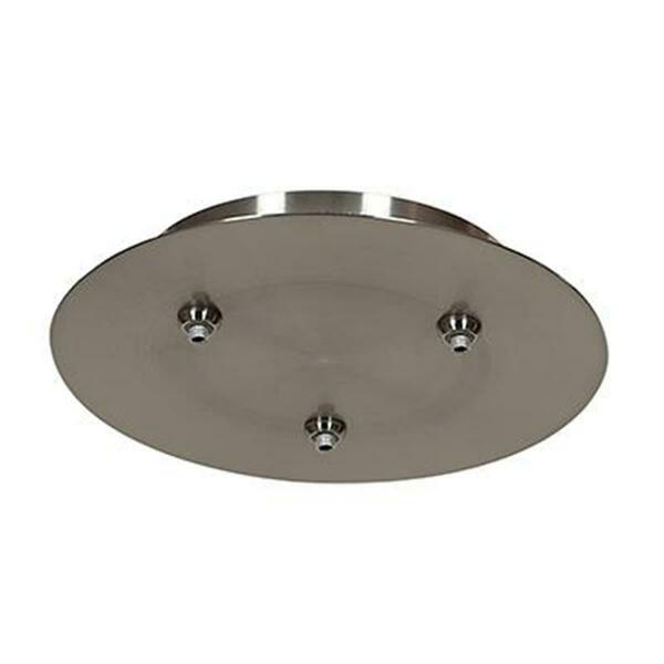 Unijack Three Light Canopy- Brushed Steel Finish 87120UJ-BS